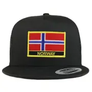 Flexfit XXL Norway Flag 5 Panel Flatbill Trucker Mesh Snapback Cap -Free ship