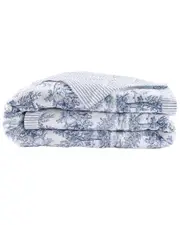 Anne de Solne Organic Cotton Percale 200 Thread Count Galante Coverlet