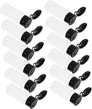 ERINGOGO 12Pcs Seasoning Dispenser Transparent Kitchen Condiment Bottles for Salt Pepper and Sauces Multipurpose Containers for and Visibility