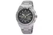 Citizen Promaster Skyhawk A-T Chronograph Stainless Steel Black Dial Eco-Drive JY8120-58E 200M Men's Pilot Watch
