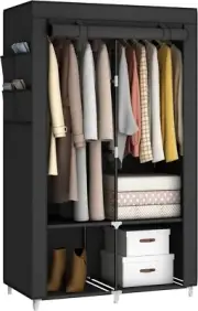 MOGELAFOO 35 Inch Portable Wardrobe Closet for Small Room Clothing Organizer ...
