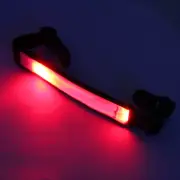 Non-OEM Reflective Fiber Flashing Red LED White Stretch Safety ARM BAND x2