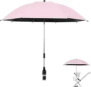 Bsbkoj Kids Stroller Parasol, Foldable Wheelchair Umbrella with Clamp, 22.05 x 2.76 x 2.76 Inches, Portable Pushchair Attachment for Outdoor Travel, Sun Protection, and Activities