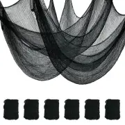 Halloween Creepy Cloth 6PCS 30×72inch Black Halloween Cloth Decor Halloween D...
