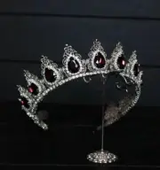 Tiara - 18ct Natural Diamond 86ct Lab Rubies 925 Sterling Silver Tiara