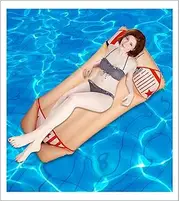 Swim Ring Airbeds Inflatable Water Floating Row Floating Bed Inflatable Water Lounger Adult Bikini Floating Swimming Row LWX