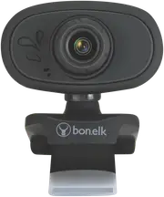 Bonelk USB Webcam, Clip On, 720p (Black)