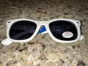 TAIWAN Polarized Sunglasses Protect 100% UVA & UVB White Frame Men Women NEW