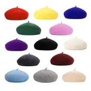 Women's Wool French Beret Beanie Newsboy Hat Cap Winter Warm for Girls Ladies