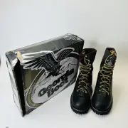 Georgia Boot G8040 Insulated Low Heel Logger Work Boot Round Toe Black