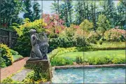 Ceramic Tile Mural Backsplash Franklin Floral Garden Landscape Art RFA014