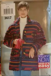 BUTTERICK Sewing Pattern 3617 Misses' JACKET size L, XL (16-18,20-22) UC/FF