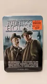 The Adventures Of Sherlock Holmes 4 Disc Set New Sealed Basil Rathbone Tin Case