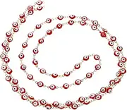 KALLORY Evil Eye Bead Chain 1 Meter Stainless Steel Colorful Link for Jewelry Making DIY Necklace and Bracelet Accessories and Eye Charm Chain