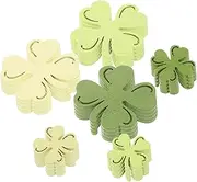 100pcs Chips St Patrick's Day Crafts St Patrick's Day Decor Green Ornaments Shamrock Green Confetti St. Patricks Metallic Foil Shamrock St Patricks Day Confettis Home Decor