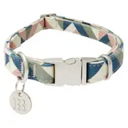 Buddy & Belle Collar Powdered Weave - Medium / Steel Blue/Apricot