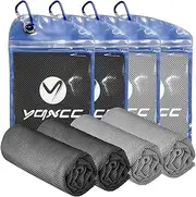 YQXCC 4 Pack Cooling Towels (40"x12") Cool for Neck, Microfiber Soft Breathable Chilly Towel for Yoga, Golf, Gym, Camping, Running, Workout & More Activities
