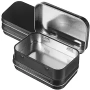 4 Pcs Metal Tin Boxes Black Containers Mini Portable Storage Case
