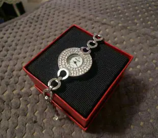 全新正品Weniden威妮登銀色圓鏈鑲鑽造型女士手錶 日本星辰機芯 手錶 女錶 鐘錶 鑽錶 腕錶 飾品 配件 需更換電池