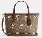 Coach X Peanuts Mini City Tote/CrossBody In Signature W/SNOOPY;CBS83;BNWT