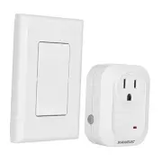 Wireless Wall Switch Remote Control Outlet, No Wiring Needed, 100ft RF Range,