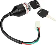 Ignition Key Switches Waterproof Ignition Barrel Key Switch 2 Keys 4 Pin Block Connector for ATV Mini Moto Pit Dirt Bike Buggy 4 Wheel Motorcycle Ignition Barrel Key Switch