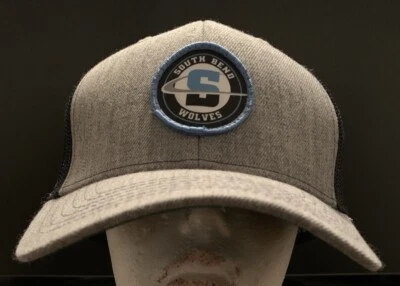 Cap America South Bend Wolves Mesh Back Snap Back Cap Hat Sz OSFM NEW I3035 Gray
