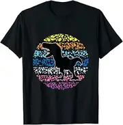 [X.Style] Dot Day Dinosaur Colorful Trex Dinosaur Polka Dot Boys Kids ds290 T-Shirt (3XL) Black