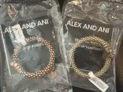 NWT SET Disney Parks ALEX & ANI Mickey Gift of Wisdom Gold & Rose Gold Bracelet