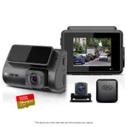 Elinz 2 Channel Car Dash Cam 4K Rearview Camera 1080P WiFi GPS Supercapacitor DVR 128GB U3 Card
