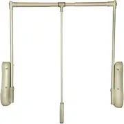 Home Closet Drop Down Hanging Rod,Retractable Wardrobe Hanger,Adjustable Wardrobe Lift Rail Organizer,Bedroom Cabinets(Khaki,510-650mm)