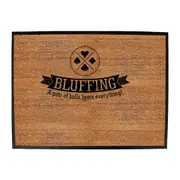 Bluffing A Pair Of Balls Beats Everything - Funny Novelty Doormat Man Cave Floor mat