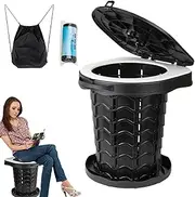 Camping Potty,Portable Camp Toilet | Retractable Potty with Adjustable Height for Kids and Adults Outdoor Camping Stool for Long Trips Trucks Fishing RV Picnics