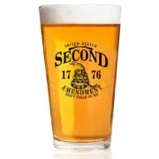 Lucky Shot Americana 2nd Amendment Don't Tread on Me Collection 16 oz Pint Glass