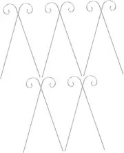 ibasenice Adjustable Garden Poles 10pcs Metal Hooks for Flowers Lanterns Solar Lights Bird Feeders Easy to Use