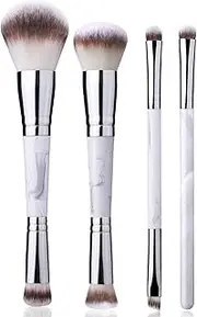 [XMOSNZ] Patrick Ta Double-Ended Makeup Brush - Multi-Purpose Foundation, Blush & Eyeshadow Brush - Synthetic, Grey