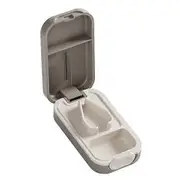 Portable Pill Cutter V-shaped Slot Stainless Steel Blade Easy Tablet Cutting Adjustable Tablet Cutting Tool grey