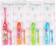 HOMOCONO Children Electric Toothbrush 4pcs Set Abs Material Gentle Brush Heads Boys and Girls Toothbrush Toddler Toothbrush Deep Cleaning