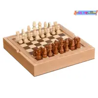 在飛比找露天拍賣優惠-西洋棋九子棋骨牌 智力遊戲國際跳棋木皮棋盤櫸木棋盒 5合1套
