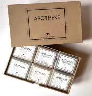 APOTHEKE Brooklyn Handmade Bar Soap box of 12 soaps, 5 oz. each
