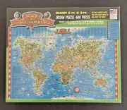 Great American Puzzle Factory Map of The World Giant 2’ x 3’ - 600 Pieces New