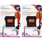 2x Dreambaby Ezyfit Giant Hanging Hook Carrier Attachment f/ Stroller/Pram SIL