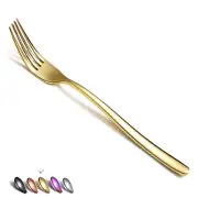 Gold Dinner Forks 6 Piece, Stainless Steel 8'' Forks Silverware Set, Dessert ...