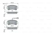 Genuine Bosch Brake Pad Set BP1854 (for: Fiat)
