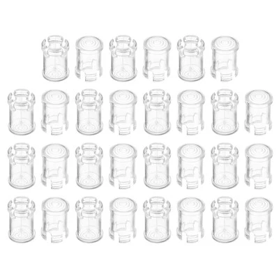 30 Pack 5mm Light-Emitting Diode Holder Clip LED Bulb Cap Cover Transparent