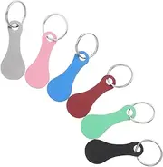 SEWACC 6PCS Stainless Steel Trolley Tokens Compact Keychain Coin Pendant for Shopping Carts Eye Catching Grocery Cart Accessories Vibrant
