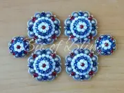 Patriotic Saddle Concho Set Western Horse Tack