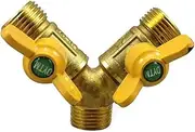 BCMCBV DN15 1/2" BSP Male Female Y Shape 3 Ports Splitter Brass Ball Valve Gas Fuel Switch Home Garden(Male Equal)