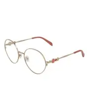Emilio Pucci Round Full-Rim Metal Optical Frames with Demo Glasses Women Gold
