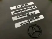 Gloss Black A35 AMG TURBO 4MATIC Rear Star replacement Badge W177 A Class Hatch